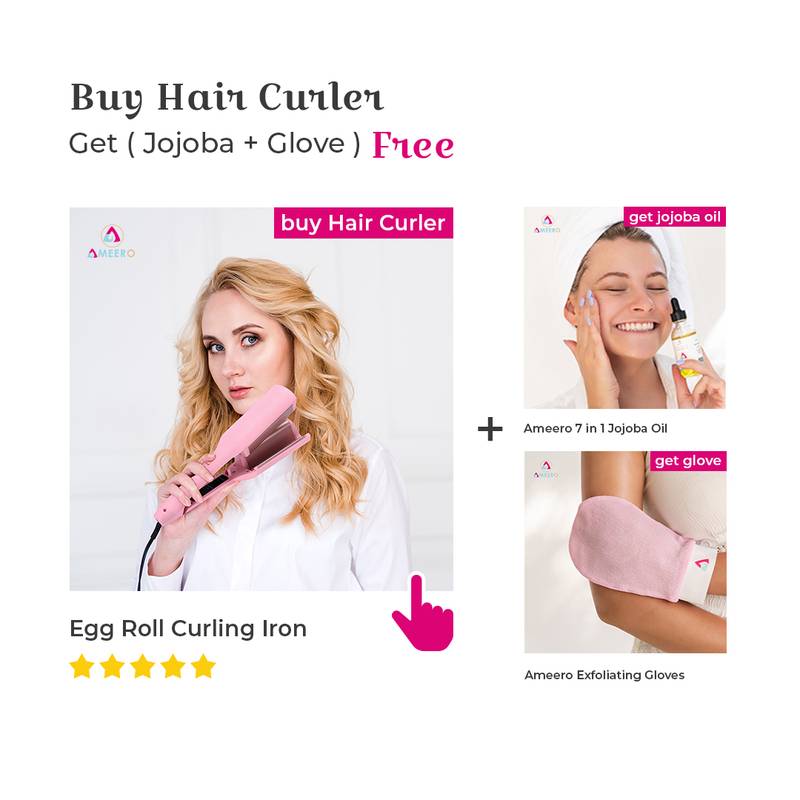 Ameero Egg Roll Curling Iron – Beachy Waves in Seconds
